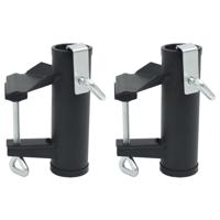 VidaXL Parasolklemmen voor balkon 2 st 25-38 mm staal