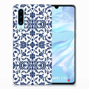 Huawei P30 TPU Case Flower Blue