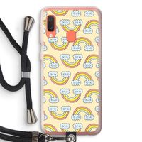 Regenboog: Samsung Galaxy A20e Transparant Hoesje met koord