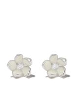 Shaun Leane puces d'oreilles Cherry Blossom en argent ornées de diamants - STERLING SILVER