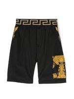 Versace Kids short en coton à imprimé baroque - Noir