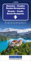 Wegenkaart - landkaart Road maps Slowenien, Kroatien, Bosnien-Herzegowina - Slovenië / Kroatië / Bosnië-Herzegovina | Kümmerly & Frey