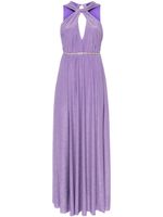 LIU JO lurex maxi dress - Violet - thumbnail