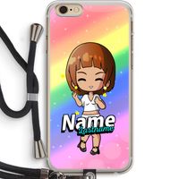 Chibi Maker vrouw: iPhone 6 PLUS / 6S PLUS Transparant Hoesje met koord