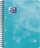 Oxford School Projectbook spiraalschrift, ft A4+, 4-gaats, gelijnd, aqua blauw - thumbnail