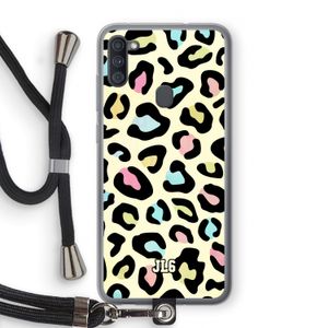 Leopard pattern: Samsung Galaxy A11 Transparant Hoesje met koord