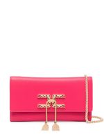 Elisabetta Franchi sac porté épaule à pompons - Rose