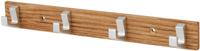 HANDDOEKREK 4-HAAKS HOUT - ALUMINIUM (0654)