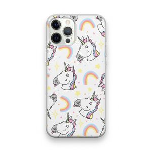 Rainbow Unicorn: iPhone 12 Pro Transparant Hoesje