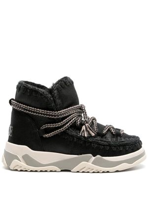 Mou bottines-baskets Scoubidou à lacets - Noir