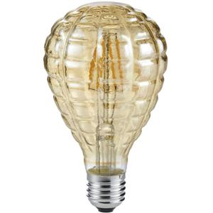 LED Lamp - Filament - Trion Topus - 4W - E27 Fitting - Warm Wit 2700K - Amber - Aluminium