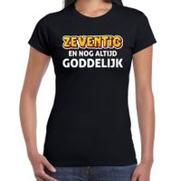 Verjaardag cadeau t-shirt 70 jaar - zeventig en goddelijk zwart voor dames 2XL  -