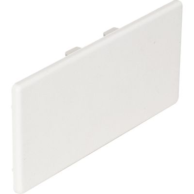Eindstuk voor wandgoot 65 x 130mm Ral 9010 wit