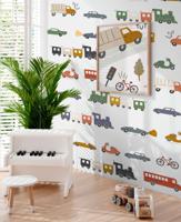 Behang Car Parade Rol Multi Behang Car Parade Rol Multi