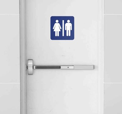 Deursticker WC met Pictogram
