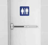 Deursticker WC met Pictogram