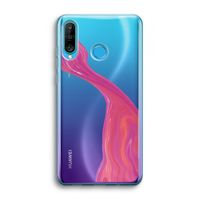 Paarse stroom: Huawei P30 Lite Transparant Hoesje