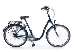 Aldo 26 inch lage instap fiets comfort alu 7v vrijloop blauw