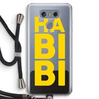 Habibi Blue: LG G6 Transparant Hoesje met koord