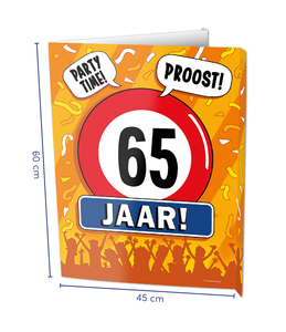 Raambord 65 Jaar Verjaardag (60x45cm)