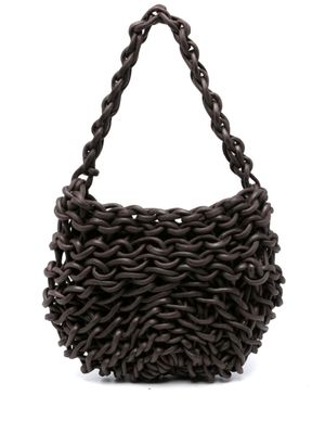 Alienina sac porté épaule Alice à design tressé - Marron