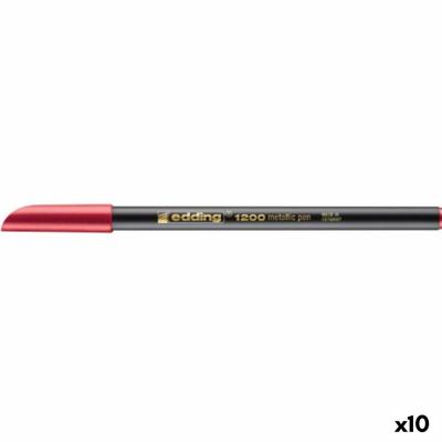 Markeerstift Edding 1200 metaal Rood (10 Stuks)