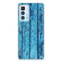 Motorola Edge 20 Pro Bumper Hoesje Wood Blue - thumbnail