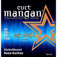 Curt Mangan Nickel Wound 45-105 Ex-Long snarenset voor elektrische basgitaar