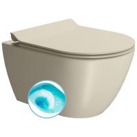 Wand Toilet Swirlflush Sapho Pura 36x50 cm Mat Beige