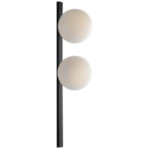 ECO-Light Wandleuchte 9110-AP2 NERO Wandlamp E14 Wit, Zwart