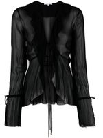 Patrizia Pepe blouse en chiffon - Noir - thumbnail