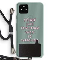 Christian Grey: Pixel 5a 5G Transparant Hoesje met koord