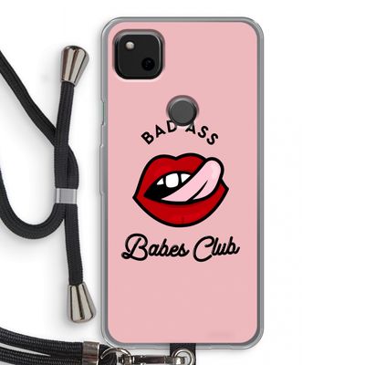 Badass Babes Club: Pixel 4a Transparant Hoesje met koord
