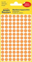 Avery Gekleurde Markeringspunten, oranje, Ø 8,0 mm, permanent klevend - thumbnail
