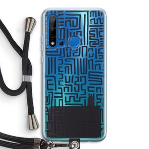 Moroccan Print: Huawei P20 Lite (2019) Transparant Hoesje met koord