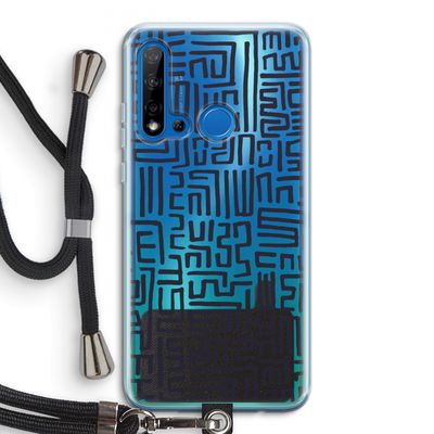 Moroccan Print: Huawei P20 Lite (2019) Transparant Hoesje met koord