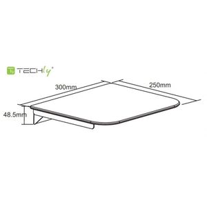 Techly ICA-DRS 504 AV-apparatuurplank Zwart Glas