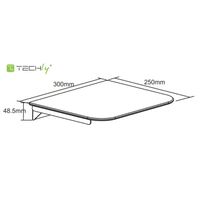 Techly ICA-DRS 504 AV-apparatuurplank Zwart Glas - thumbnail