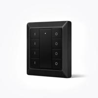 Draadloze Zigbee schakelaar van EcoDim - Geschikt voor 4 groepen - Zwarte kleur