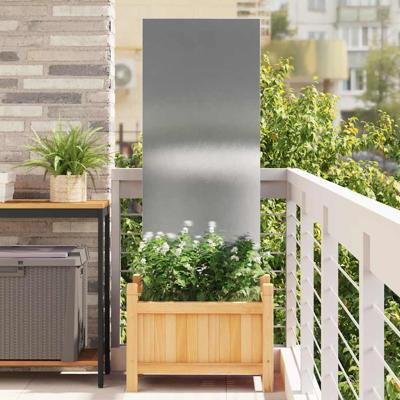 Tuin Privacy Screen Fretwerk Zilver 50 x 140 cm Roestvrij staal