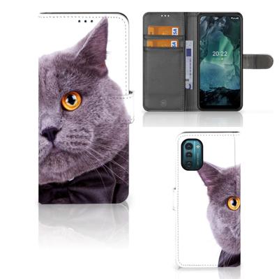 Nokia G11 | G21 | Telefoonhoesje | Met pasjeshouder | Kat