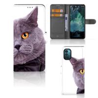 Nokia G11 | G21 | Telefoonhoesje | Met pasjeshouder | Kat
