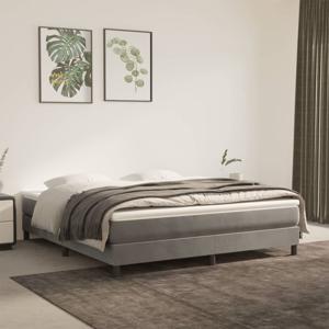 Boxspring met matras fluweel lichtgrijs 160x200 cm SKU: V3144339