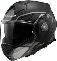 LS2 opklaphelm "ff901 advant x metryk" helmet ff901 adv. x metryk xl black/grey