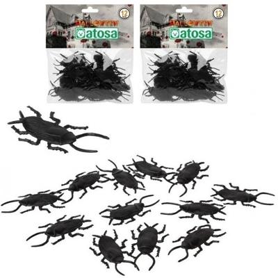 Atosa Horror decoratie kakkerlakken - 24x stuks - van plastic - lengte 6 cm - Halloween dieren