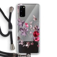 Mooie bloemen: Samsung Galaxy S20 Transparant Hoesje met koord