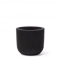 Capi nature groove indoor bol bloempot 9x8 cm zwart