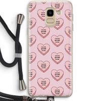 Chicks before dicks: Samsung Galaxy J6 (2018) Transparant Hoesje met koord