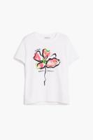 Bloemen T-shirt - WHITE - L