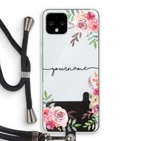 Rozen: Pixel 4 Transparant Hoesje met koord